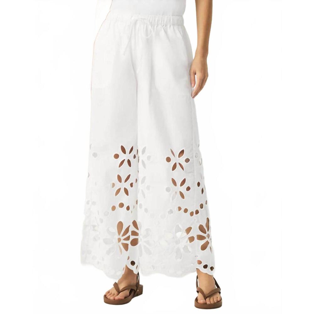 NEW SPLENDID emma eyelet pant in white